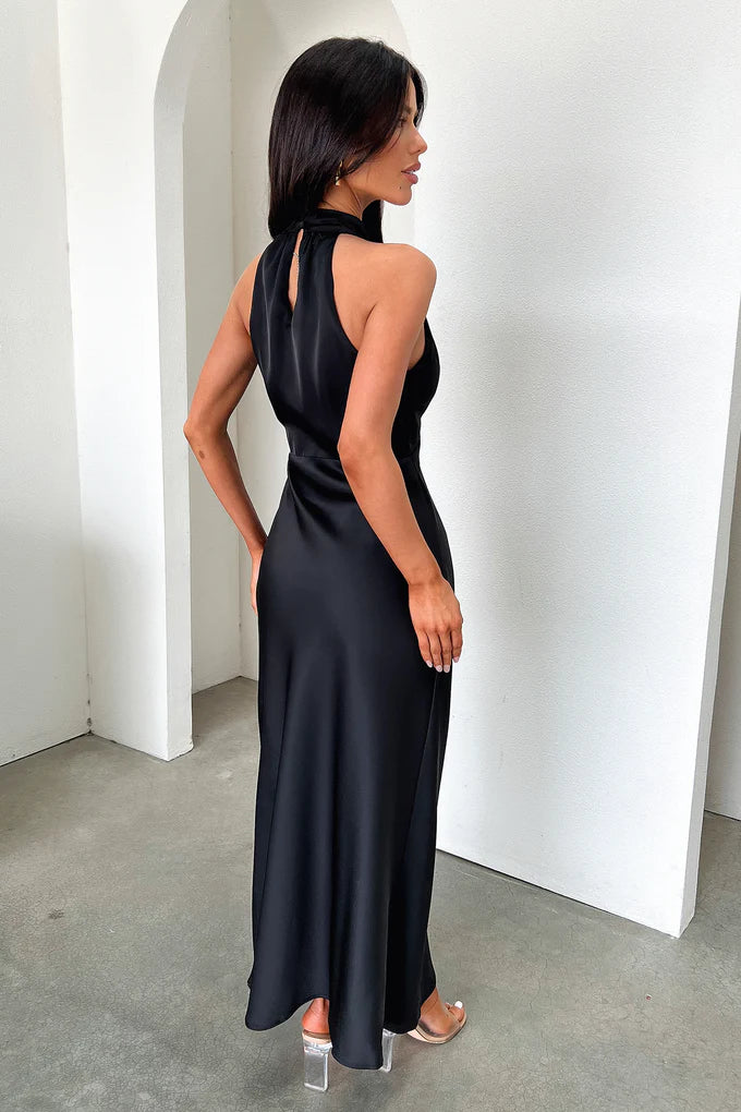 Robe Daphka -Robe longue satinée