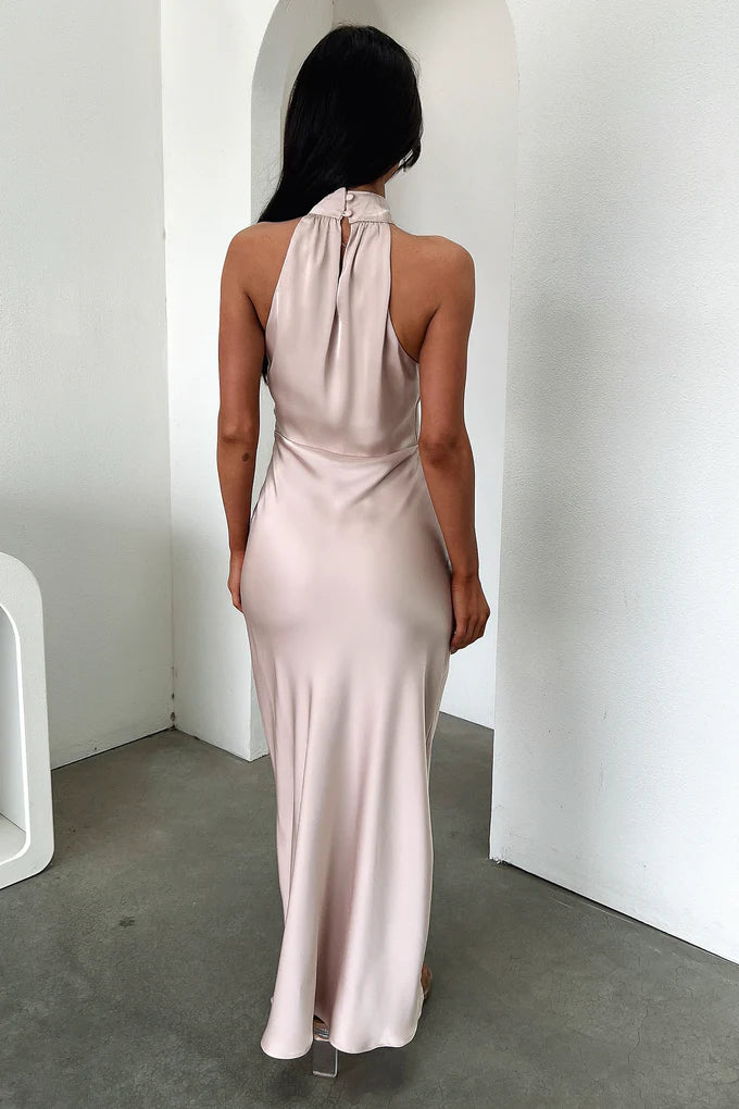 Robe Daphka -Robe longue satinée